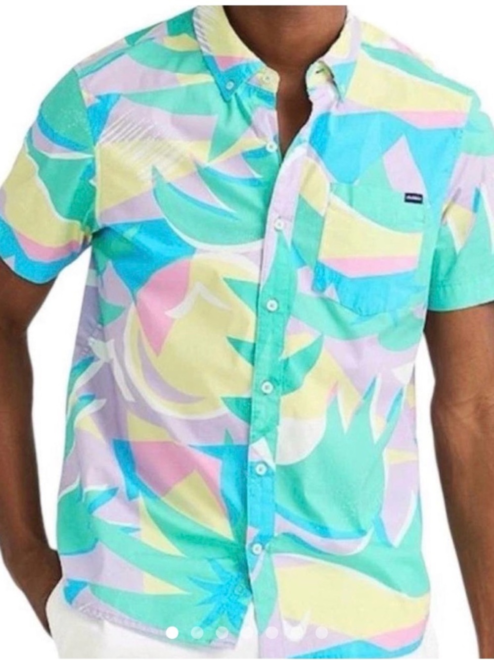 NWOT Chubbies Surfside Print Button Down Size XL